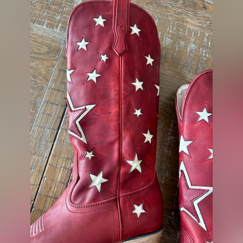 NEW Freebird Red Starzz Leather Boots, Size 10 - Picture 8 of 16